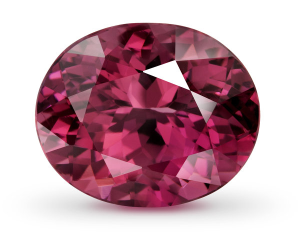 Oval rhodolite garnet gemstone Oval rhodolite garnet gemstone